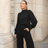 JULIE LONG SLEEVE TOP BLACK