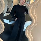 JULIE LONG SLEEVE TOP BLACK