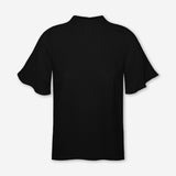 JULIE RUFFLE TOP BLACK