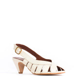 Sophie 50 Stiletto Bling Ankle Boots in White Sand