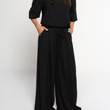 JULIE PUFF SLEEVE TOP BLACK