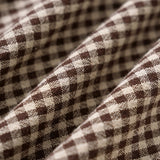 Ruda Gingham Suknelė su Diržu
