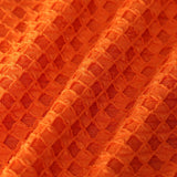 Oranžinis Elastingas Juosmens Tekstūruotas Bikini Komplektas