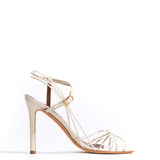 Savannah 100 Hand-Painted Crinkled Polished Goat Leather in White Sand