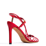 Scarlet Savannah 100 Hand-Crocheted Polished Goat Leather