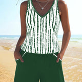 Petronela – Costum de baie casual cu imprimeu