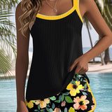 Miruna – Costum de baie din două piese, tankini cu pantaloni