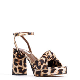 Aliza 85 Platform Sandals with Leopard Print