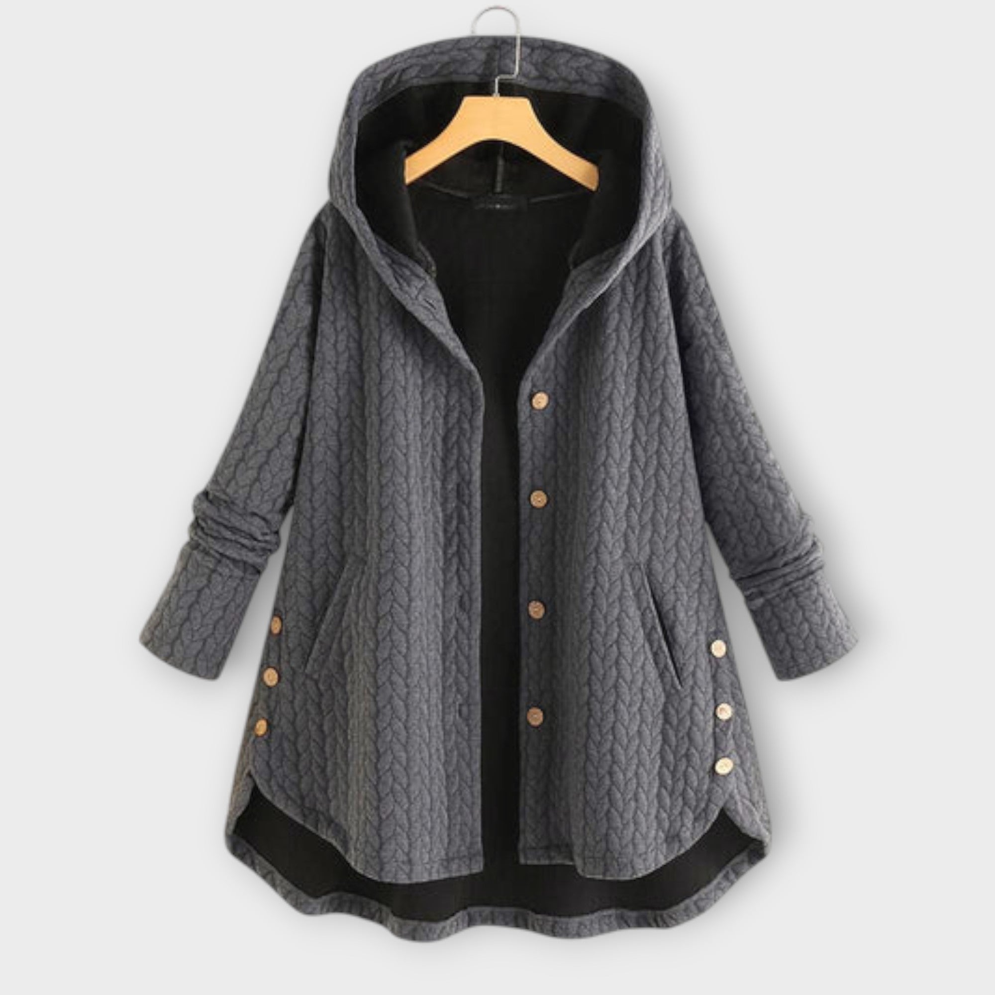 Leslie | Soe Striukė su Sagomis" can be rewritten as "Leslie | Soe Jacket with Buttons.