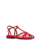 Therese 20 Sparkling Sheep Slippers with Ruby Red Netting
