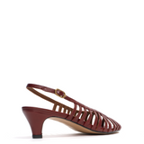 Carminho 40 Stiletto Shiny Leather in Garnet