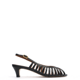 Carminho 40 Stiletto Black Shiny Leather Heels