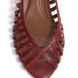 Carminho 40 Stiletto Shiny Leather in Garnet