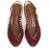 Carminho 40 Stiletto Shiny Leather in Garnet