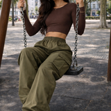 Retro Streetwear Women's Oversized Cargo Pants