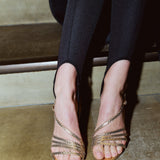 Naia 55 Metalized Gold Calf Snake Print