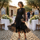 Eugenie – Rochie plisată cu mâneci vaporoase
