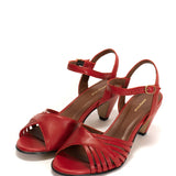 Hermine 50 Stiletto Shiny Red Patent Heels