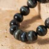 Bracelet "Ange Gardien" en Oeil de Faucon - larbredeschakras.com