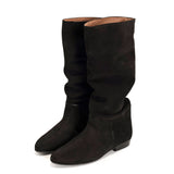 Jasmina 20 Kalvų Juoda Suede ir Elegantiška Oda
