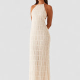 Cătălina – Rochie maxi neagră halter