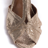 Therese 55 Lizard Metal Goat - Vintage Champagne