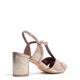 Therese 55 Lizard Metal Goat - Vintage Champagne