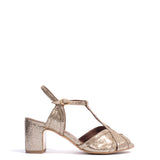 Therese 55 Lizard Metal Goat - Vintage Champagne