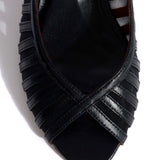 Carminho 40 Glossy Black Sheepskin with Mesh