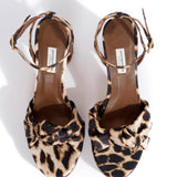 Aliza 85 Platform Sandals with Leopard Print