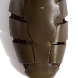 Lain Flats Soft Vegan Leather in Forest Green