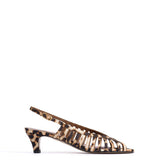 Carminho 40 Leopard Print Satin Stiletto Heels