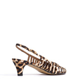 Carminho 40 Leopard Print Satin Stiletto Heels