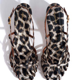 Briddie 50 Snow Leopard Print Satin