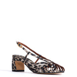 Briddie 50 Snow Leopard Print Satin