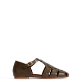 Lain Flats Soft Vegan Leather in Forest Green