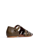 Lain Flats Soft Vegan Leather in Forest Green