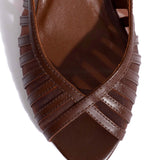 Carminho 40 Glossy Lambskin and Mesh Chocolate