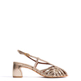 Briddie 50 Heart Lizard Metal Goat - Vintage Champagne