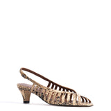 Carminho 40 Stiletto Snake Leather in Natural Sand