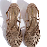 Briddie 50 Heart Lizard Metal Goat - Vintage Champagne