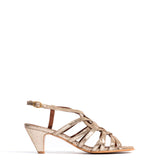 Vickey 50 Vintage Stiletto Heels in Champagne Leather