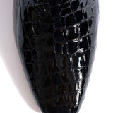 Gaby 40 Polished Black Crocodile Leather Wallet