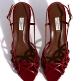 Scarlett 50 Wrinkled Polished Goat Leather Cat Design in Garnet