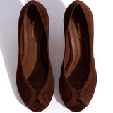 Tiffany Chocolate Suede Stiletto Heels