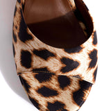 Jolie 85 Leopard Print Satin Platform Shoes