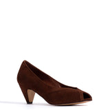 Tiffany Chocolate Suede Stiletto Heels