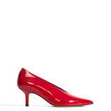 Phia 55-Pin Polished Soft Calfskin in Ruby Red