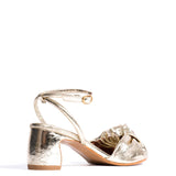 Curvey 50 Champagne Metal Sheep Skin with Wrinkles