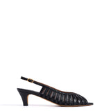 Carminho 40 Glossy Black Sheepskin with Mesh